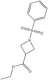 ethyl 1-(phenylsulfonyl)-3-azetanecarboxylate Struktur