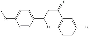 6-chloro-2-(4-methoxyphenyl)chroman-4-one Struktur