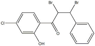 2,3-dibromo-1-(4-chloro-2-hydroxyphenyl)-3-phenylpropan-1-one Struktur