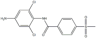 N-(4-amino-2,6-dichlorophenyl)-4-(methylsulfonyl)benzamide Struktur