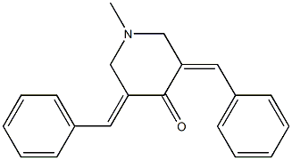 3,5-dibenzylidene-1-methylpiperidin-4-one Struktur