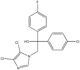 1-(4-chlorophenyl)-2-(4,5-dichloro-1H-imidazol-1-yl)-1-(4-fluorophenyl)-1-ethanol Struktur