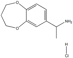 1-(3,4-dihydro-2H-1,5-benzodioxepin-7-yl)ethanamine hydrochloride Struktur