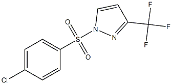 1-[(4-chlorophenyl)sulfonyl]-3-(trifluoromethyl)-1H-pyrazole Struktur