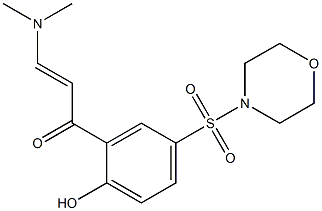 3-(dimethylamino)-1-[2-hydroxy-5-(morpholinosulfonyl)phenyl]-2-propen-1-one Struktur