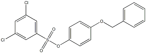 4-(benzyloxy)phenyl 3,5-dichlorobenzene-1-sulfonate Struktur