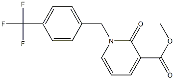 methyl 2-oxo-1-[4-(trifluoromethyl)benzyl]-1,2-dihydro-3-pyridinecarboxylate Struktur