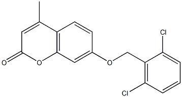 7-[(2,6-dichlorobenzyl)oxy]-4-methyl-2H-chromen-2-one Struktur