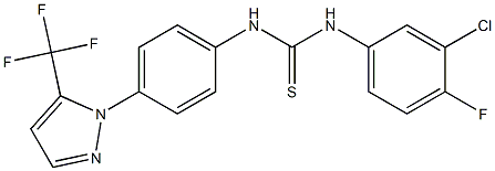 N-(3-chloro-4-fluorophenyl)-N'-{4-[5-(trifluoromethyl)-1H-pyrazol-1-yl]phenyl}thiourea Struktur