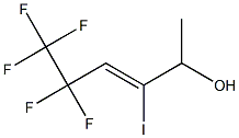 5,5,6,6,6-pentafluoro-3-iodohex-3-en-2-ol Struktur