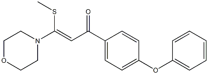 3-(methylthio)-3-morpholino-1-(4-phenoxyphenyl)prop-2-en-1-one Struktur