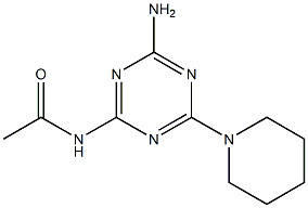 N1-(4-amino-6-piperidino-1,3,5-triazin-2-yl)acetamide Struktur