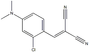 2-[2-chloro-4-(dimethylamino)benzylidene]malononitrile Struktur