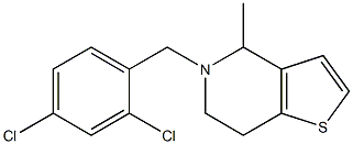 5-(2,4-dichlorobenzyl)-4-methyl-4,5,6,7-tetrahydrothieno[3,2-c]pyridine Struktur