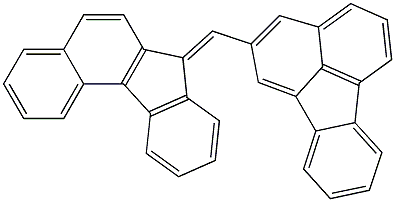 2-(7H-benzo[c]fluoren-7-ylidenmethyl)fluoranthene Struktur