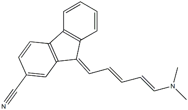 9-[5-(dimethylamino)penta-2,4-dienylidene]-9H-fluorene-2-carbonitrile Struktur