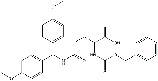 2-{[(benzyloxy)carbonyl]amino}-5-{[di(4-methoxyphenyl)methyl]amino}-5-oxopentanoic acid Struktur