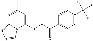 2-[(7-methyl[1,2,4]triazolo[4,3-a]pyrimidin-5-yl)oxy]-1-[4-(trifluoromethyl)phenyl]ethan-1-one Struktur