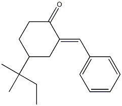 2-benzylidene-4-(tert-pentyl)cyclohexan-1-one Struktur