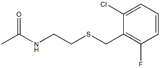 N1-{2-[(2-chloro-6-fluorobenzyl)thio]ethyl}acetamide Struktur