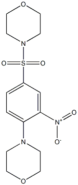 4-[4-(morpholinosulfonyl)-2-nitrophenyl]morpholine Struktur