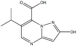 2-hydroxy-6-isopropylpyrazolo[1,5-a]pyrimidine-7-carboxylic acid Struktur