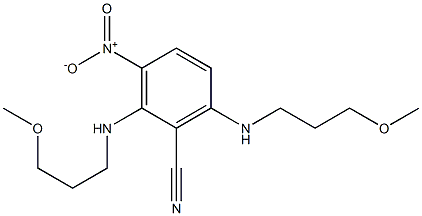 2,6-di[(3-methoxypropyl)amino]-3-nitrobenzonitrile Struktur