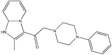 1-(2-methyl-1,8a-dihydroimidazo[1,2-a]pyridin-3-yl)-2-(4-phenylpiperazino)-1-ethanone Struktur