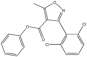 phenyl 3-(2,6-dichlorophenyl)-5-methylisoxazole-4-carboxylate Struktur