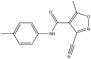 3-cyano-5-methyl-N-(4-methylphenyl)-4-isoxazolecarboxamide Struktur