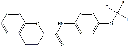 N2-[4-(trifluoromethoxy)phenyl]chromane-2-carboxamide Struktur