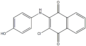 2-chloro-3-(4-hydroxyanilino)-1,4-dihydronaphthalene-1,4-dione Struktur