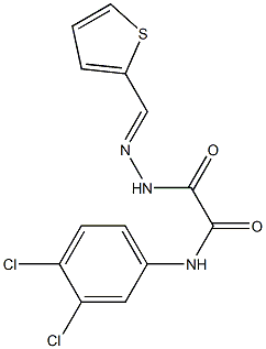 N1-(3,4-dichlorophenyl)-2-oxo-2-[2-(2-thienylmethylidene)hydrazino]acetamide Struktur