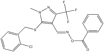 N-(benzoyloxy)-N-{[5-[(2-chlorobenzyl)sulfanyl]-1-methyl-3-(trifluoromethyl)-1H-pyrazol-4-yl]methylene}amine Struktur