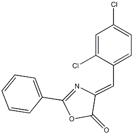 4-[(Z)-(2,4-dichlorophenyl)methylidene]-2-phenyl-1,3-oxazol-5-one Struktur