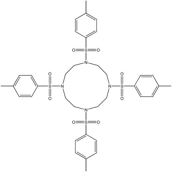 1,4,7,10-tetra[(4-methylphenyl)sulfonyl]-1,4,7,10-tetraazacyclododecane Struktur