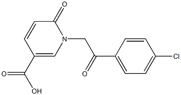 1-[2-(4-chlorophenyl)-2-oxoethyl]-6-oxo-1,6-dihydro-3-pyridinecarboxylic acid Struktur