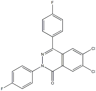 6,7-dichloro-2,4-bis(4-fluorophenyl)-1(2H)-phthalazinone Struktur