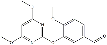 3-[(4,6-dimethoxy-2-pyrimidinyl)oxy]-4-methoxybenzenecarbaldehyde Struktur