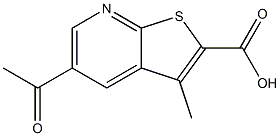 5-acetyl-3-methylthieno[2,3-b]pyridine-2-carboxylic acid Struktur