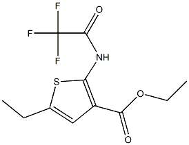 ethyl 5-ethyl-2-[(2,2,2-trifluoroacetyl)amino]thiophene-3-carboxylate Struktur