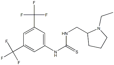 N-[3,5-di(trifluoromethyl)phenyl]-N'-[(1-ethyltetrahydro-1H-pyrrol-2-yl)methyl]thiourea Struktur