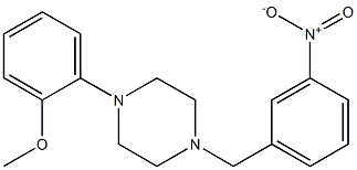 1-(2-methoxyphenyl)-4-(3-nitrobenzyl)piperazine Struktur