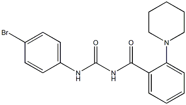 N-(4-bromophenyl)-N'-(2-piperidinobenzoyl)urea Struktur