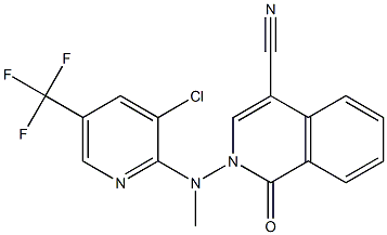 2-[[3-chloro-5-(trifluoromethyl)-2-pyridinyl](methyl)amino]-1-oxo-1,2-dihydro-4-isoquinolinecarbonitrile Struktur