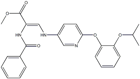 methyl 2-(benzoylamino)-3-{[6-(2-isopropoxyphenoxy)-3-pyridyl]amino}acrylate Struktur