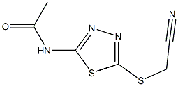 N1-{5-[(cyanomethyl)thio]-1,3,4-thiadiazol-2-yl}acetamide Struktur