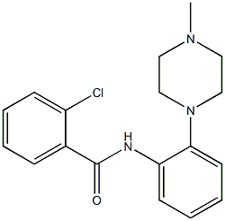 2-chloro-N-[2-(4-methylpiperazino)phenyl]benzenecarboxamide Struktur