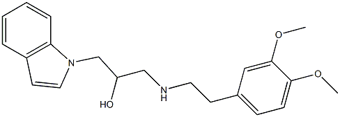 1-[(3,4-dimethoxyphenethyl)amino]-3-(1H-indol-1-yl)propan-2-ol Struktur