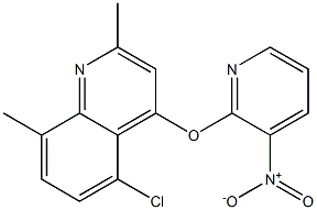 5-chloro-2,8-dimethyl-4-[(3-nitro-2-pyridyl)oxy]quinoline Struktur